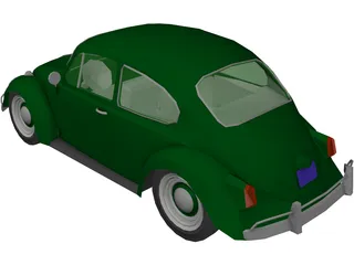Volkswagen Beetle (1967) 3D Model preview