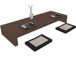 China Table 3D Model preview