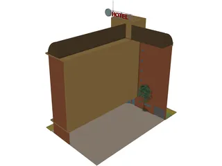 Small Passanger Hotel (Sofia, Bulgaria) 3D Model preview