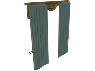 Curtains 3D Model preview