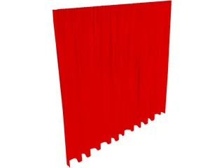 Curtains Melissa 3D Model preview