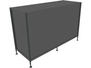 Horizontal Tambour 3D Model preview