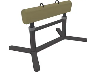 Gymnastics Horse 3D Model preview