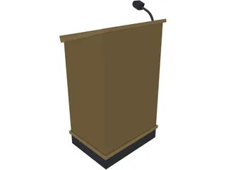 Lectern 3D Model preview