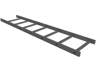 Aluminium Ladder 3D Model preview