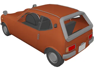 Honda N360 (1967) 3D Model preview