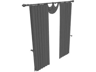 Curtains 3D Model preview