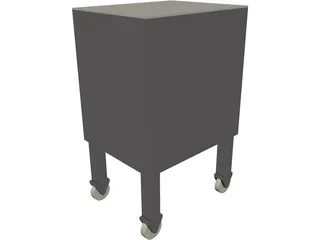 Hospital Bedside Console 3D Model preview