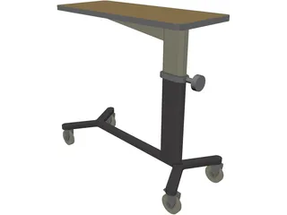Hospital Table 3D Model preview