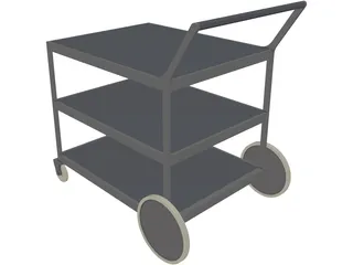 Library Cart 3D Model preview