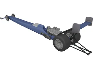Top Fuel Dragster 3D Model preview