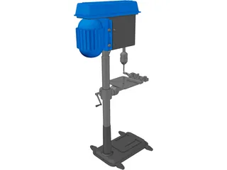 Pillar Drill 3D Model preview