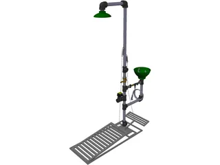 Safety Shower and Eye Wash 3D Model preview