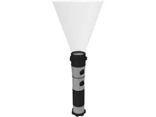 Tactical Flash Light 3D Model preview
