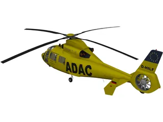 Eurocopter AS-365 Dauphin 3D Model preview