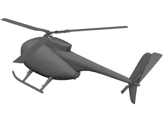 Hughes 500 3D Model preview