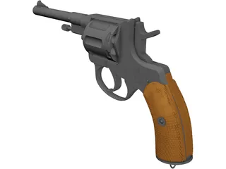 Nagant M1895 3D Model preview