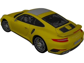 Porsche 911 Turbo S (2016) 3D Model preview