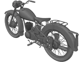 BSA Bantam D1 (1948) 3D Model preview