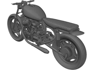 Honda CX500 Custom Cafe Racer 3D Model preview