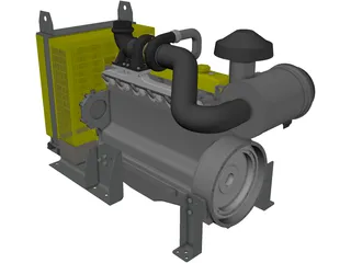 John Deere Engine 3D Model preview