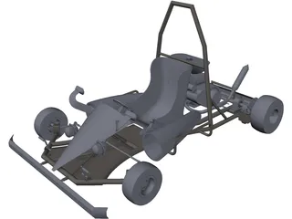 Go Kart 3D Model preview