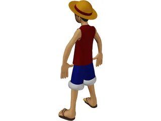 Luffy 3D Model preview