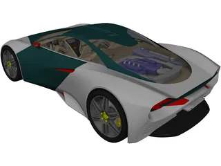 Sport Car Concept 3D Model preview