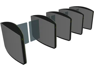 Boon Edam Speedlane 3D Model preview