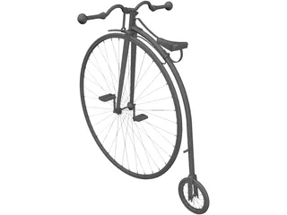 Bicycle Old 3D Model preview