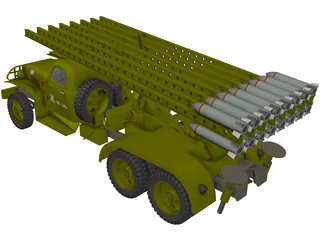 MLRS BM13 Katusha 3D Model preview