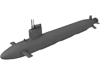 USS Minnesota Submarine 3D Model preview