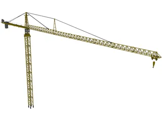 Leibherr 550 Tower Crane 3D Model preview