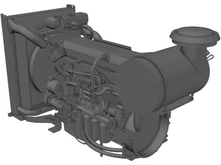 Volvo Penta TAD1362VE Engine 3D Model preview