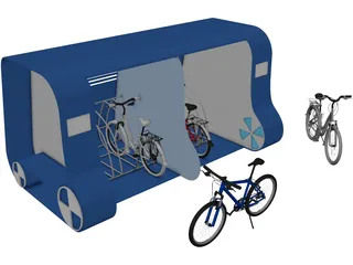 Bike Parking 3D Model preview