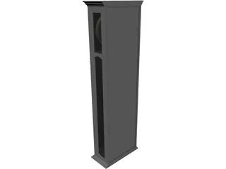 Long Case Clock 3D Model preview