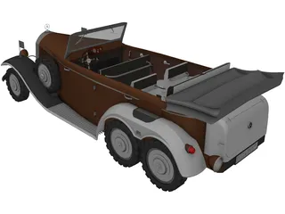 Mercedes-Benz G4 (1939) 3D Model preview