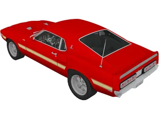 Ford Mustang GT500 (1969) 3D Model preview