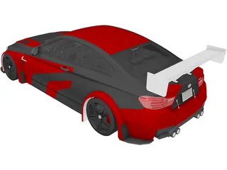 BMW M4 Coupe GTR (2015) 3D Model preview