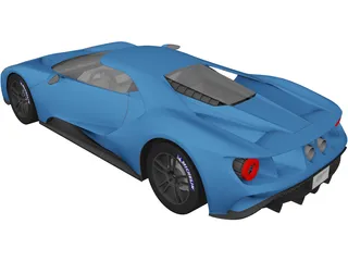 Ford GT (2017) 3D Model preview