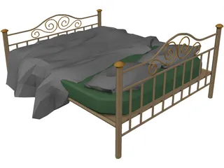 Iron Bed 3D Model preview