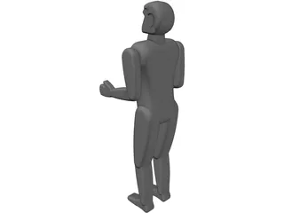 Six Feet Tall Person 3D Model preview