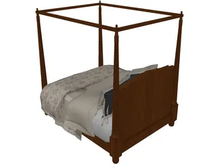 Poster Bed 3D Model preview