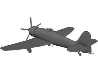 Hawker Sea Fury 3D Model preview