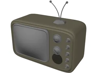 Older Model Television 3D Model preview