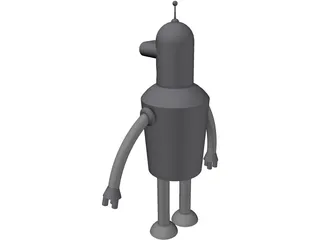 Futurama Bender 3D Model preview
