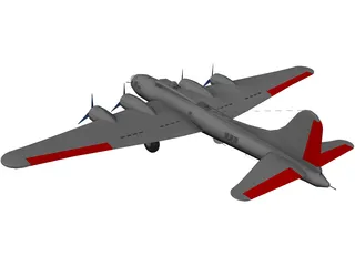 Boeing B-17 Flying Fortress 3D Model preview