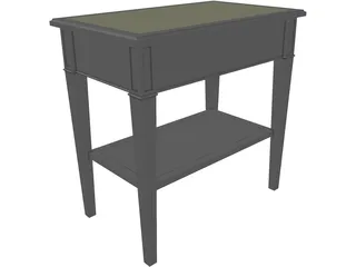 Walnut Nightstand 3D Model preview