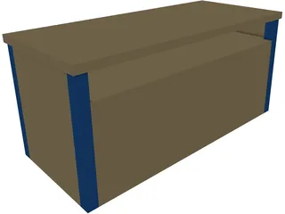 Desk School 3D Model preview