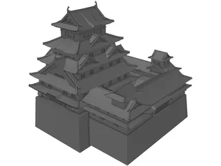 Himeji Jo Japan Castle 3D Model preview